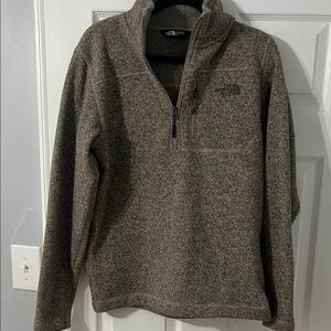 The North Face Men's Zip-Up Sweater in Brown